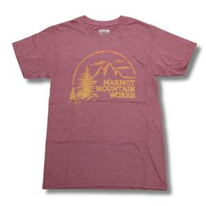 即決☆MARMOT MOUNTAIN WORKS Tシャツ BG/Sサイズ マーモット アウトドア 軽量 普段使用もOK バーガンディー