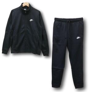  prompt decision * Nike sweat jacket pants set BLK/M size free shipping reverse side nappy autumn winter jogger pants setup black black 