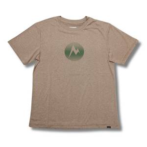 即決☆マーモット マーク ロゴ半袖Tシャツ CT/XLサイズ 送料無料 速乾吸汗 UPF30 ブラウン系カーキ Marmot