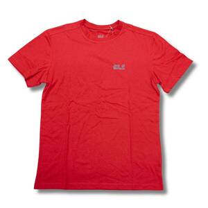  prompt decision * Jack Wolfskin Esse n car ru T-shirt RED/M free shipping red red trekking sport tei Lee Jack Wolfskin