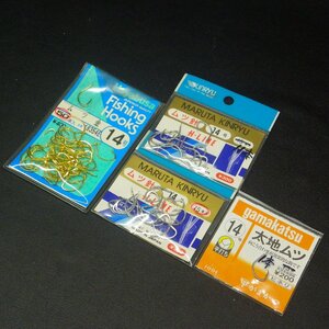 Gamakatsu 太地ムツ 金 14号 4点(77本入)セット ※数減有 ※在庫品 (20b0904) ※クリックポスト