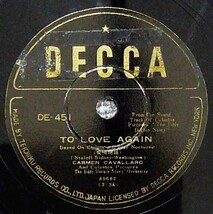 SP盤 カーメン・キャバレロ / 愛情物語 / ブラジル - 映画音楽 盤良好 解説・外袋付き DECCA DE-451 /ty4 _画像2