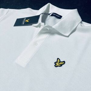 M size free shipping la il and Scott polo-shirt with short sleeves men's new goods one Point badge spring summer thin white Golf ventilation eminent 