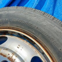 1本★パT8895②■215/70R17.5 118/116L LT BRIDGESTONE R202 RIB TOPY 6J 5穴 PCD208★条件付送料無料★地山 トラック 夏タイヤ_画像4