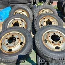 6本価格★パT8908■205/75R16 113/111L LT DUNLOP WINTERMAXX LT03M TOPY 5.5J 5穴 PCD208★条件付送料無料★地山 トラック スタッドレス_画像1