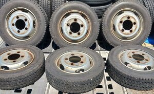 6本価格★パT8898■205/70R17.5 115/113L LT BRIDGESTONE BLIZZAK W979 TOPY 5.25J 5穴 PCD208★条件付送料無料★地山 トラック 冬