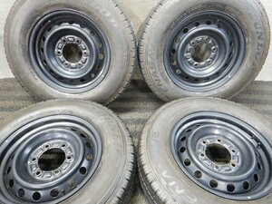 パT6896■195/80R15 107/105L LT DUNLOP ENASAVE VAN01 夏タイヤ スチール セット 6J 6H 139.7★条件付送料無料★ハイエース