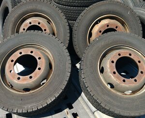 4本価格★パT8901■245/70R19.5 136/134J YOKOHAMA 904W スチール 6.75 8穴 147-T12 22年製 スタッドレス★条件付送料無料★大型 ISO 地山