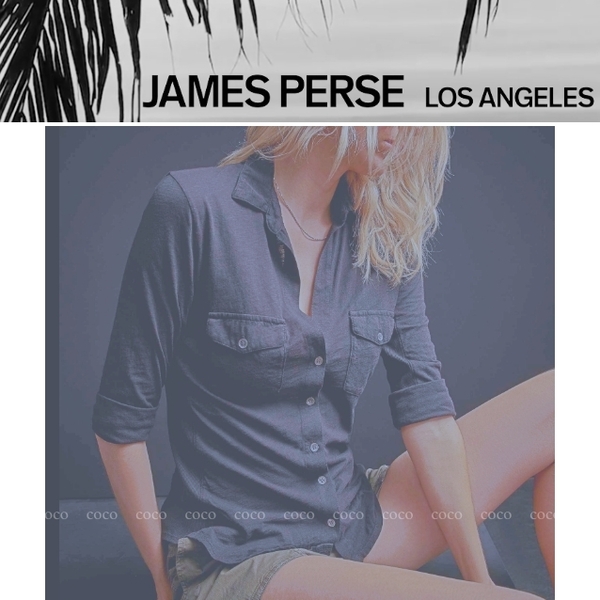 新品◆James Perse ジェームスパースシアースラブサイドパネル　コットンシャツ