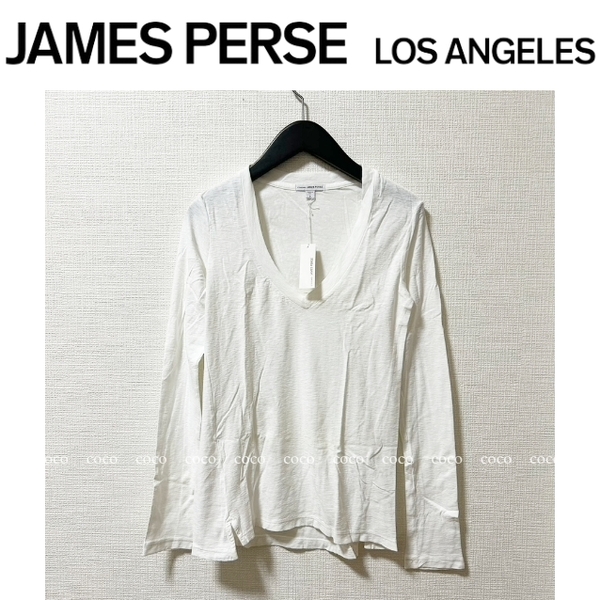 ◆新品正規品◆ジェームスパース◆ロングTシャツ　カットソー白WHITE