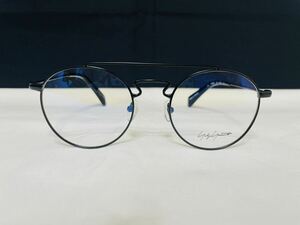 Yohji Yamamoto ヨウジ ヤマモト メガネフレーム YY3004 001 未使用 美品 伊達眼鏡 ブラック メタルフレーム ダブルブリッジ