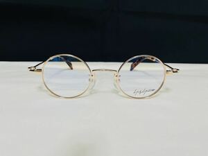 Yohji Yamamoto ヨウジ ヤマモト メガネフレーム YY1309 004 未使用 美品 伊達眼鏡 ラウンド サングラス 丸メガネ ゴールド