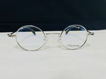 Yohji Yamamoto ヨウジ ヤマモト メガネフレーム YY1309 005 未使用 美品 伊達眼鏡 ラウンド サングラス 丸メガネ シルバー_画像1