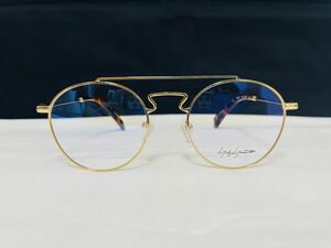 Yohji Yamamoto ヨウジ ヤマモト メガネフレーム YY3004 004 未使用 美品 伊達眼鏡 ゴールド ダブルブリッジ