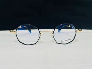 Yohji Yamamoto ヨウジ ヤマモト メガネフレーム YY1308 002 伊達眼鏡 未使用 美品 ゴールド ブラック 人気フレーム