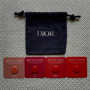 Dior ルージュ ディオール サンプル 4個 ミニ巾着ポーチ付き