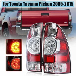 トヨタタコマ用ピックアップ 2005-2015年式 左/右テールライトワイヤーハーネス LED リアテールライトブレーキランプ