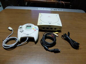 SEGA　Dreamcast　セガ　ドリームキャスト　HKT-3000　本体　ACケーブル　コントローラー　接続ケーブル　中古