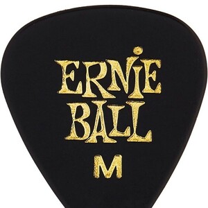 新品 M 20枚 正規品 ERNIE BALL アーニーボール 9114 ギター ピック ティアドロップ ミディアム 0.72mm セルロース ブラック フェンダー