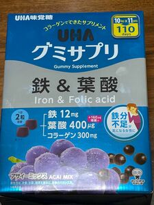 UHA味覚糖　UHAグミサプリ　鉄＆葉酸　110day ポイント消化　送料無料