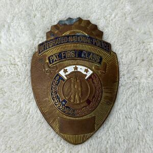 【INTEGRATED NATIONAL POLICE】 ポリスバッジ 警察バッジ フィリピン　PAT.FIRST.CLASS