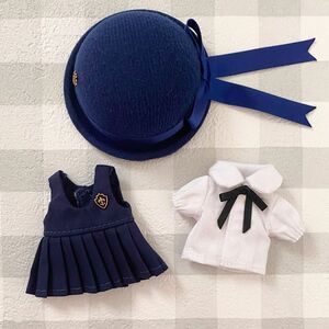 オビツ11 ねんどろいど どーる 制服 セット 紺 半袖 ブラウス スカート ワンピース ピコニーモP 1/12 ドール 人形 服