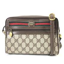 1円スタート 極美品 GUCCI オールドグッチ ショルダーバッグ 001.113.6472 シェリーライン GG柄 斜め掛け ゴールド金具 24e菊TK _画像1