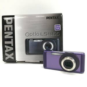 PENTAX/ペンタックス Optio LS465 コンパクトデジタルカメラ デジカメ コンデジ アメジストパープル 充電器/箱付き 動作確認済 24e菊TK