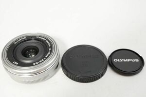 ■美品■ オリンパスOLYMPUS M.ZUIKO DIGITAL ED 14-42 3.5-5.6 EZ シルバー　#G0027