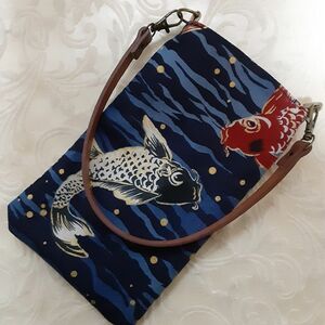 スマホポーチ小物入れ鯉魚ハンドメイド