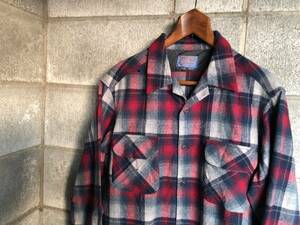 ジャンクコンディション!【PENDLETON】70's BOAD SHIRT★size:L ペンドルトン/ボードシャツ/オープンカラー/ボックス/状態考慮/要リペア