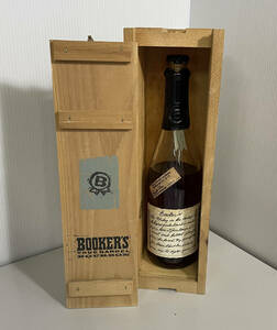 [ старый sake не . штекер ]BOOKERS Bookers noeBATCN NC87-8-19 дерево с ящиком Bourbon виски коробка есть 