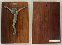 キリスト教 小物 4点 木製 キリスト像 十字架 飾物 壁掛け ペンダントトップ 宗教_画像2