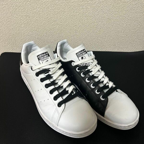 【中古品】adidas アディダス STANSMITH スタンスミス 白黒 ブラックホワイト クルエラ 101匹わんちゃん