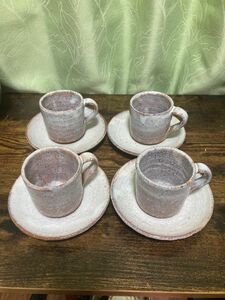 萩焼　粉引珈琲碗皿 コーヒーカップ＆ソーサー マグ 作家もの ティーカップ 茶器