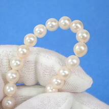 アコヤ本真珠 ネックレス 6.0-6.4mm 41cm 23.6g Akoya Pearl Necklace_画像6