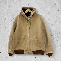 CARHARTT ACTIVE JACKET DUCK ZIP PARKER BROWN カーハート アクティブ ジャケット ダック パーカー ブラウン【Vintage】【古着】_画像1