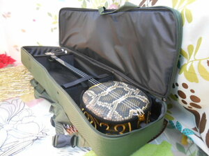 R( free shipping )6.600 jpy Okinawa sanshin exclusive use green cloth soft case sanshin is optional. 