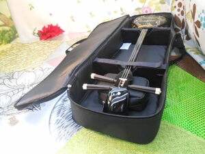 ( бесплатная доставка )6.980 иен Okinawa sanshin специальный R мягкий чехол чёрный цвет ручная сумка носить на спине OK