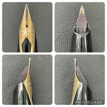 E【SHEAFFER.】シェーファー　万年筆　ペン先14K 585 GOLD ELECTROP LATED MADE IN USA 2本セット　ケース付き_画像4