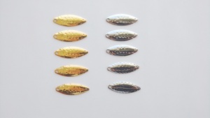 wi lorry f blade 32mm 1g total 10 pieces set Gold 5 sheets silver 5 sheets spin tail jig jig spinner . spoon flushing 