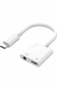 USB Type C to 3.5mm イヤホン変換アダプター 2in1