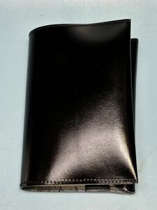  made in Japan * original leather book cover 16.3×31.2cm library size hardness lustre black * new goods 