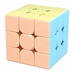 マカロンキューブ 3X3 マジックキューブ マカロン ステッカーレス 魔方 3x3x3 回転スムーズ 立体パズル (マカロン 3x