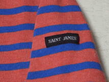 格安 美品 レアカラー セントジェームス ウェッソン SAINT JAMES OUESSANT 長袖Tシャツ ボーダー ピンク×ブルー　T4　Sサイズ_画像5