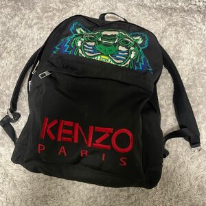 ブラック　プリント　ロゴ刺繍　ケンゾー　KENZO 万能リュック　軽量　大容量 バックパック