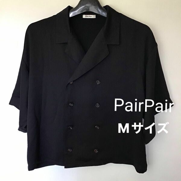 PairPair☆彡 美品Good condition 半袖ブラウス Mサイズ 黒♪ペアペア　