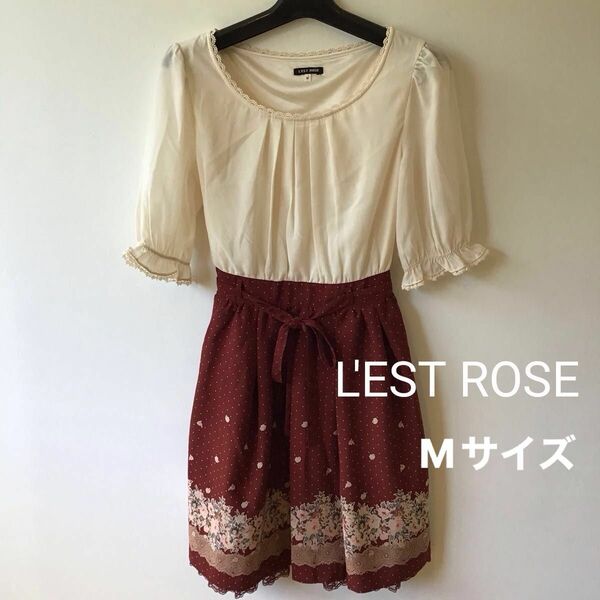 L'EST ROSE☆彡 Good condition☆彡 シフォンミニワンピ Mサイズ(*^^*)レストローズ