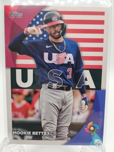 【2023WBC】ムーキー・ベッツ、米国代表 - 2023 Topps Series2 #WBC-6 2023WBC Stars ～大谷翔平選手と2023WBC決勝で対決～