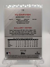 【50シリ／Blue】ダルビッシュ有 - 2022 Topps Gallery Baseball #176 Yu Darvish ~大谷翔平とWBCで共闘～_画像4
